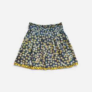 J Jill Cottagecore Blue & Yellow Floral Daisy Midi Small Skirt